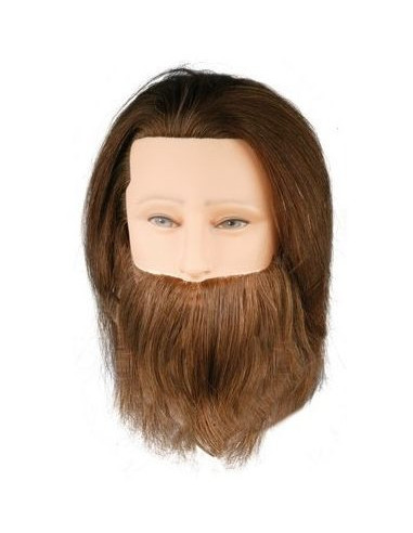 Manekena galva CARLOS, vīriešu, 100% dabīgi mati, 20-25cm