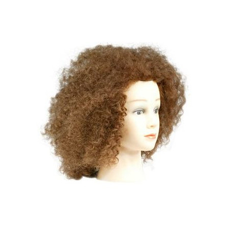 Mannequinhoved Guliana, 100% naturligt hår, krøllet, 25-30 cm