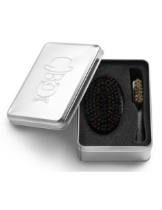 BARBER Sæt, rund skægbørste...