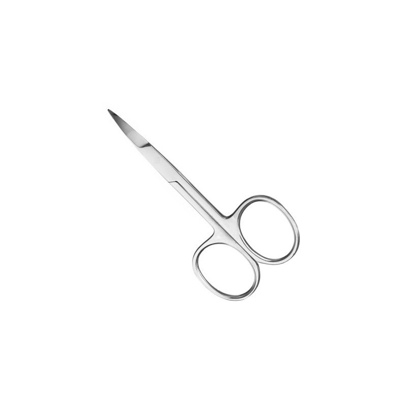 Cuticle scissors, curved, stainless steel, 3.5"
