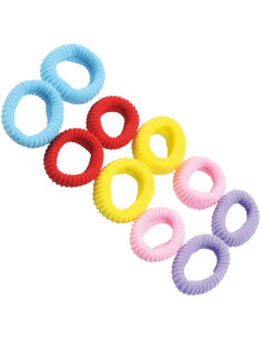 Hårbånd, farvede, 10 stk.