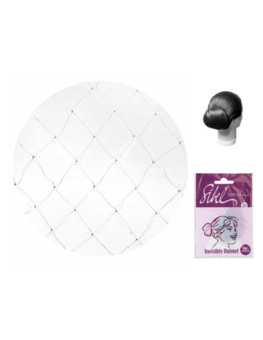 Hair net, invisible, black, 2 pcs.