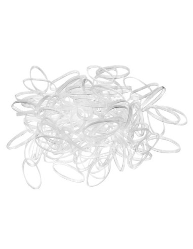 Elastics for hair, does not tear hair, transparent, 20mm, 500pcs.