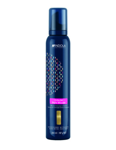 Indola Color Style Mousse Medium Blonde 200ml