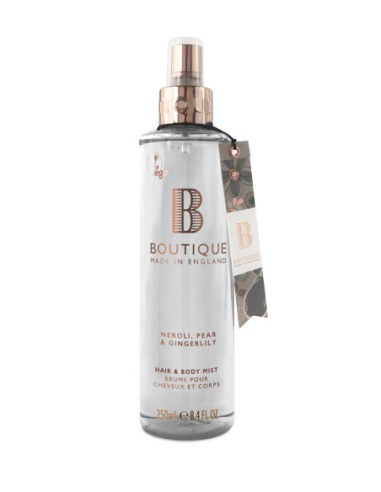 BOUTIQUE VEGAN Neroli, Pear & Gingerlily Hair & Body Mist 250ml