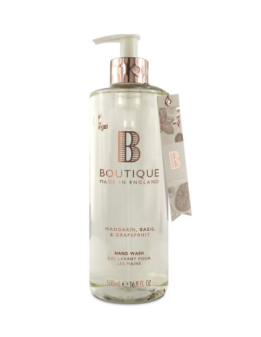 BOUTIQUE VEGAN Mandarin, Basil & Grapefruit Hand Wash 500ml