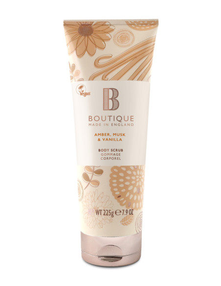 BOUTIQUE VEGAN Bodyscrub, Rav/Moskus/Vanilje 225g