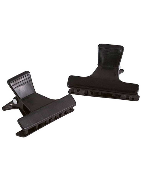 Hårspænder, sorte, plastik, 55 mm, 12 stk.