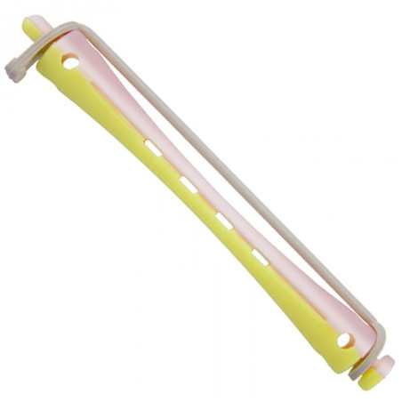 Ruller til kemisk permanent, lange, 91 mm, Ø 8 mm, pink/gul, 12 stk.