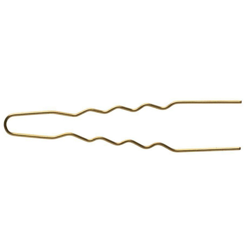 Hårnåle, bølgede, 45x0,55 mm, guld,...