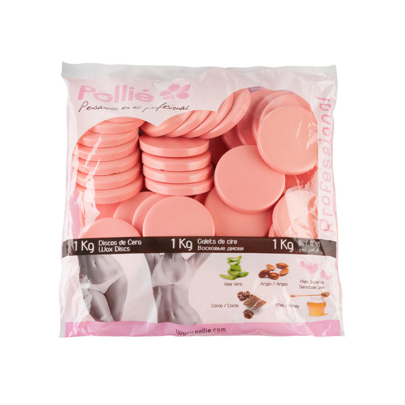 Depilation wax discs, PINK, for sensitive skin, 1kg