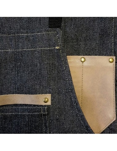 Barber hårfarvningsforklæde, denimstof