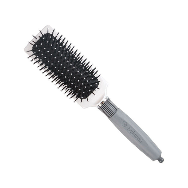 Hair brush with cushion Silver Drops, 9 rows