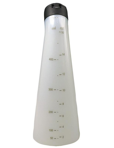 Måleflaske, plastik, gennemsigtig 500 ml