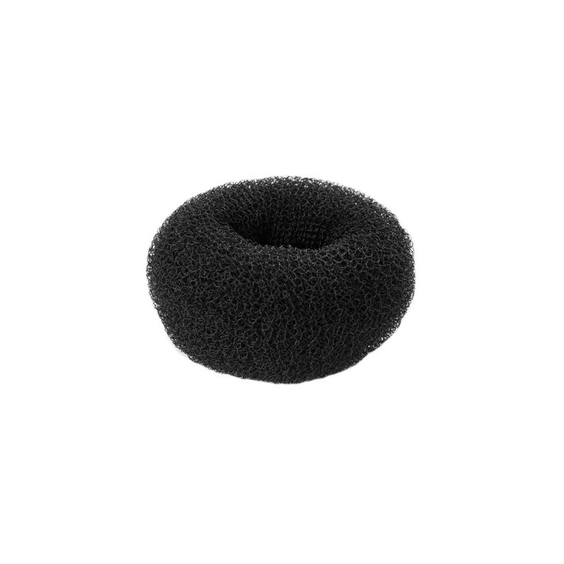 Hårknude, sort, rund 3,5 cm