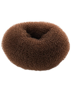 Hårknude, rund, brun, 3,5 cm