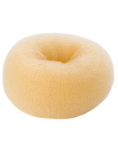 Hårknude, blond, rund, 6,5 cm