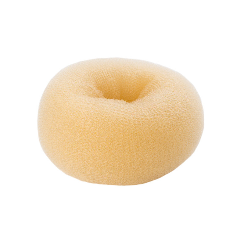 Hårknude, blond, rund, 6,5 cm