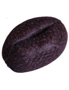 Hårknude, stor, rund, brun