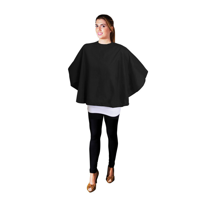 Cutting cape, 68% polyester, 35% cotton, 100x90cm, black