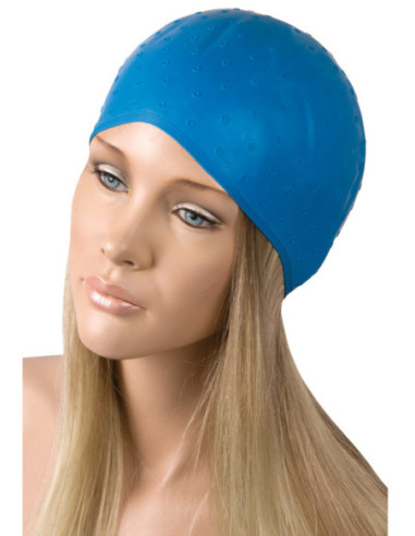 Hair bleach hat, rubber, blue