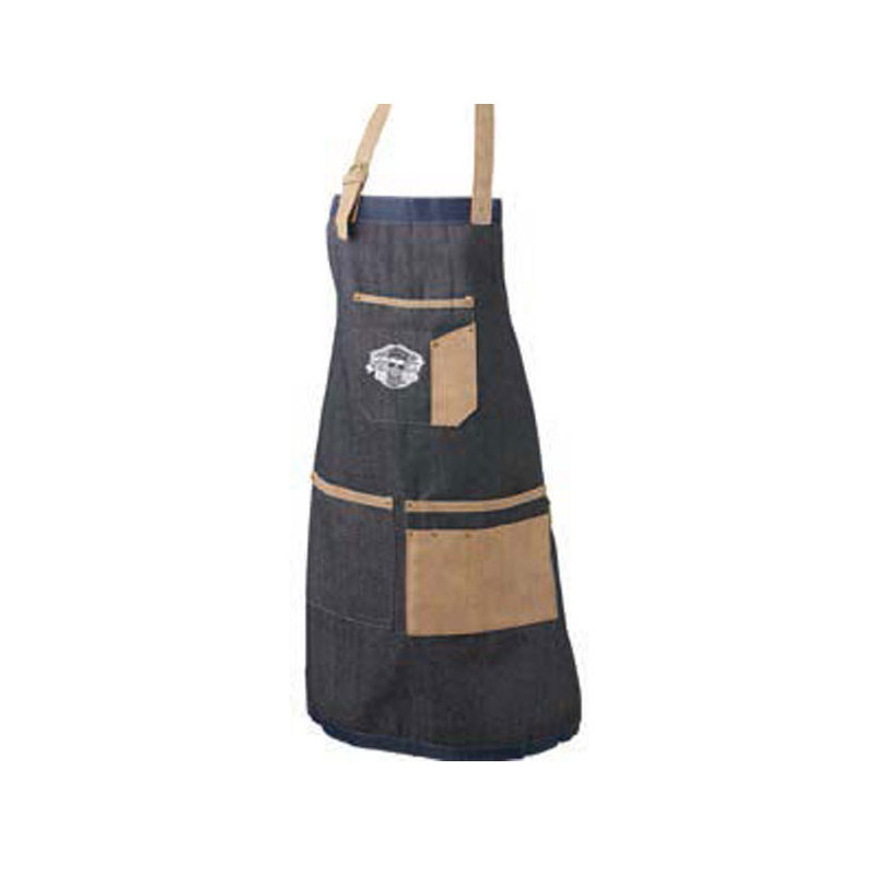 Forklæde, denim, 6+3 lommer, 85x58...