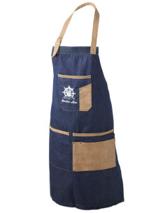 Forklæde, denim, 6+3...