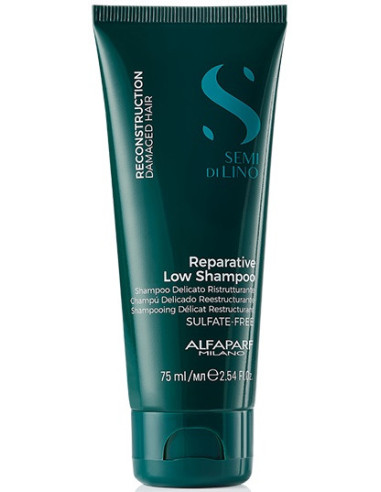 Semi di Lino Reconstruction reparative low shampoo for damaged or bleached hair, 75ml