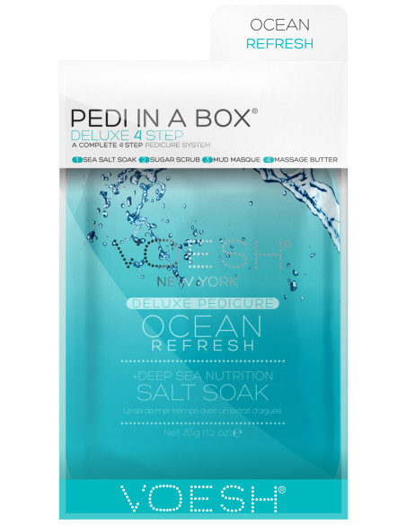 VOESH PEDI IN A BOX Fodsæt Ocean Refresh, kølende, 4 produkter