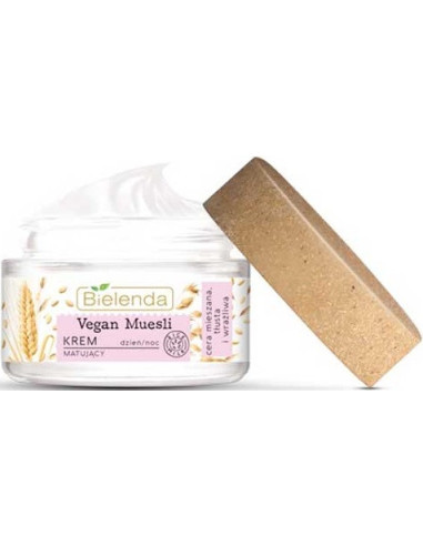 VEGAN MUESLI Mattifying face cream, oats + wheat + rice milk 50ml