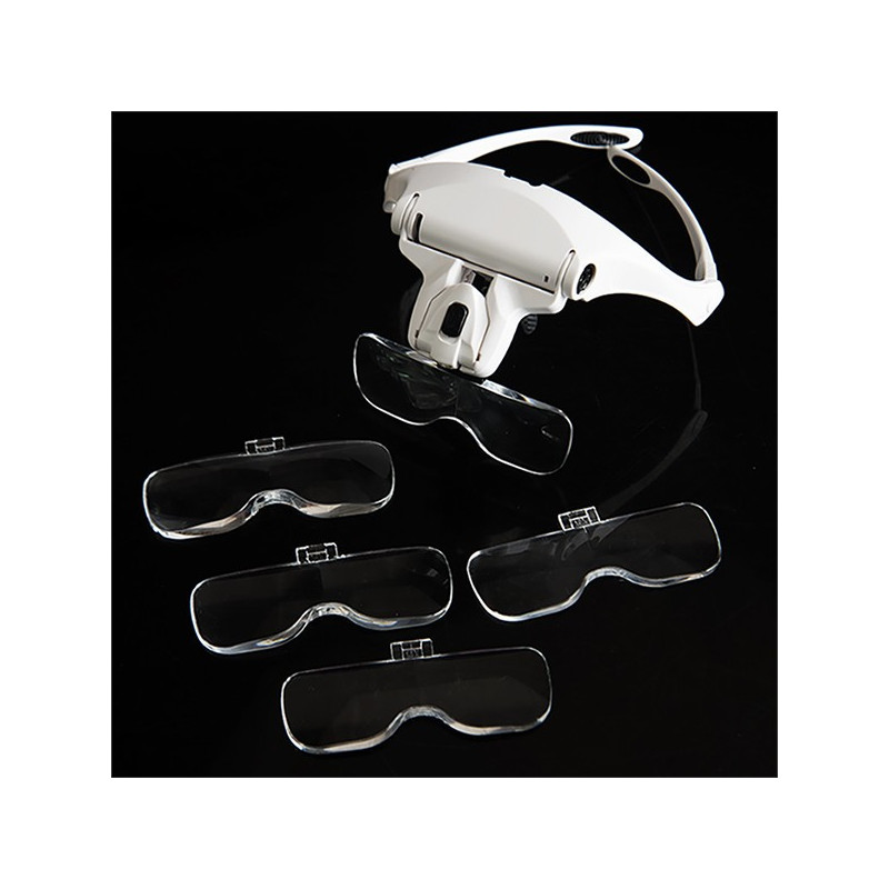 Briller med 5 dioptrier og LED-belysning