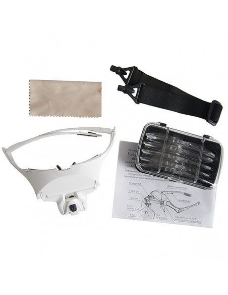 Briller med 5 dioptrier og LED-belysning