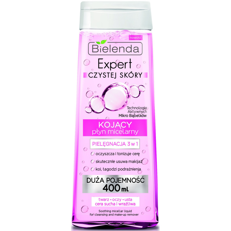 CLEAN SKIN EXPERT Micelārais ūdens, nomierinošs 3in1 400ml