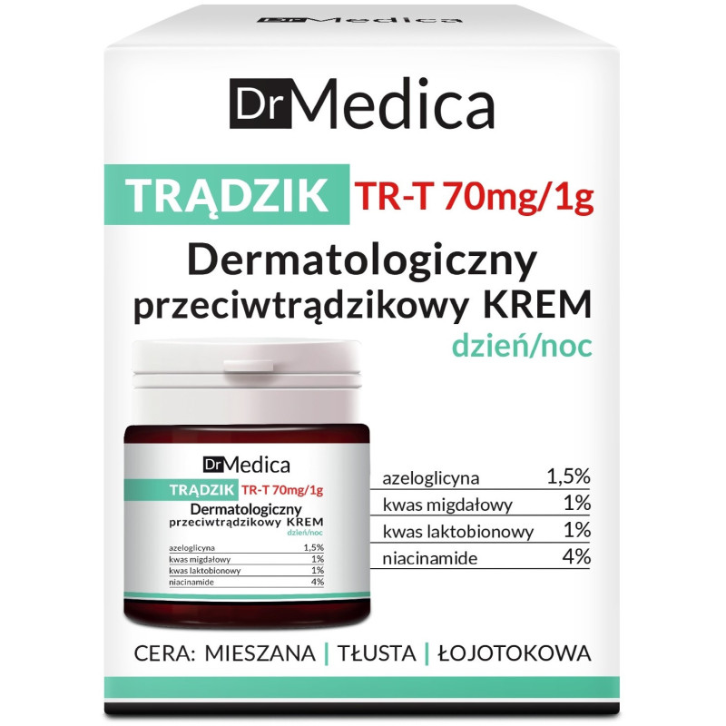 DR MEDICA ANTI-ACNE Krēms, antibakteriāls, taukainai ādai dienas/nakts 50ml