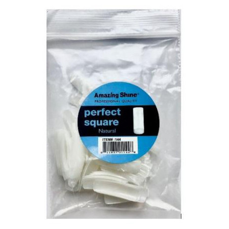 Negletips AmazingShine Perfect Square Full Moon Nail - Hvid nr. 6, 50 stk.