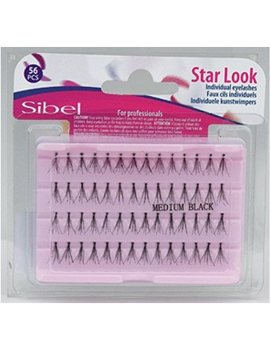 False eyelashes, individual, 9mm, 56pcs.