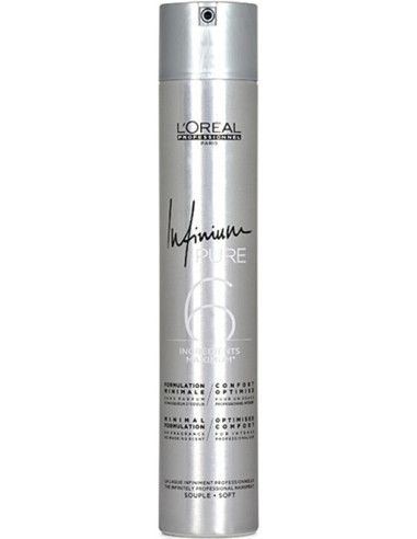 L'Oreal Professionnel Infinium Pure Souple hair spray Profesionāla matu laka ar nepieredzētu iedarbību 500ml