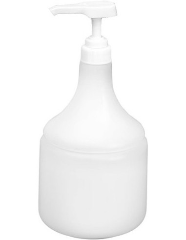 Plastikflaske med dispenser, hvid 1000ml