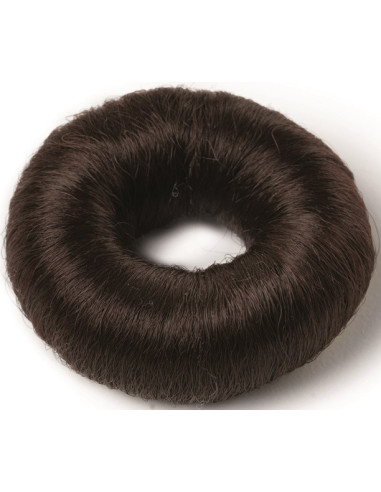 Hårknude rund form ø80mm, brun farve