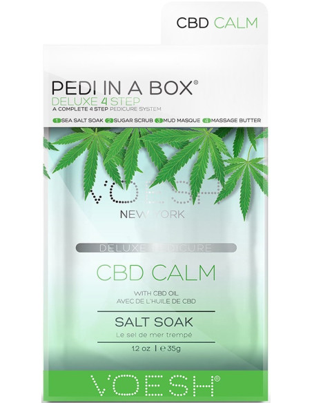 VOESH PEDI IN A BOX Fodsæt, Hemp relax, med hampolie, fugtgivende, 4 produkter