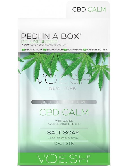 VOESH PEDI IN A BOX Fodsæt, Hemp relax, med hampolie, fugtgivende, 4 produkter
