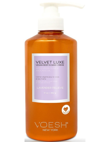 VELVET LUX VEGAN Krēms ķermenim-rokām, mīkstinošs, lavanda/olīveļļa/avokado 482ml