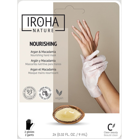 IROHA NATURE Maske-handsker til hænder og negle (2 stk., engangs)