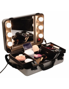 Kosmetiketui med spejl og lys