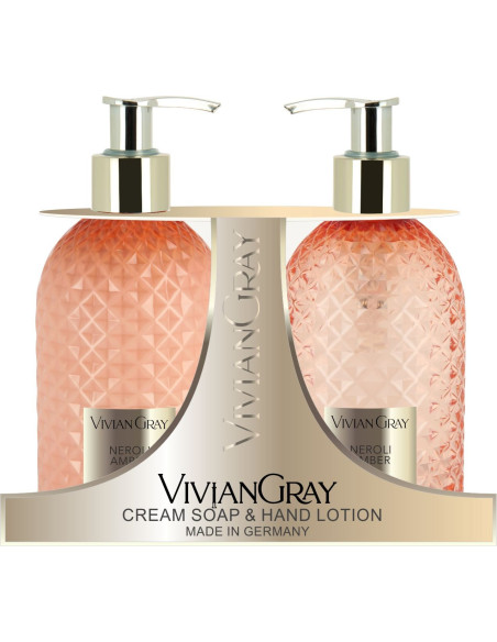 Ædelstens håndsæbe, cremet + lotion, neroli blomstervand/rav 2x300ml