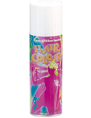 Spray hårfarve, metallisk hvid, 125 ml