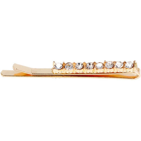 Ændeclips, guld, med perler, 5,5 cm, 2 stk.