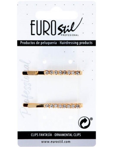Ændeclips, guld, med perler, 5,5 cm,...