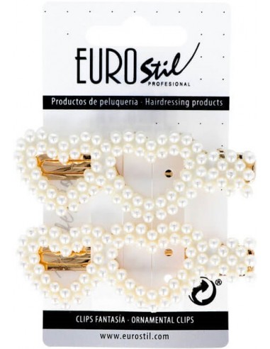 Hårspænder, guld, hjerteformet, 8 cm,...