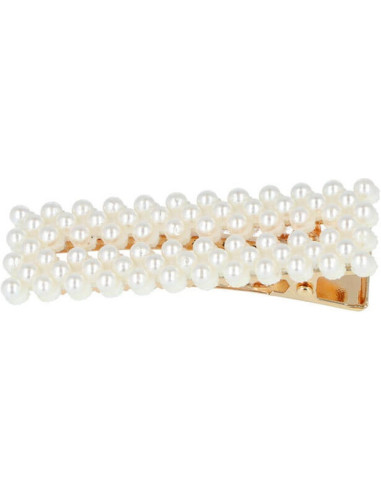 Hårspænder, guld, med perler, 2 stk.
